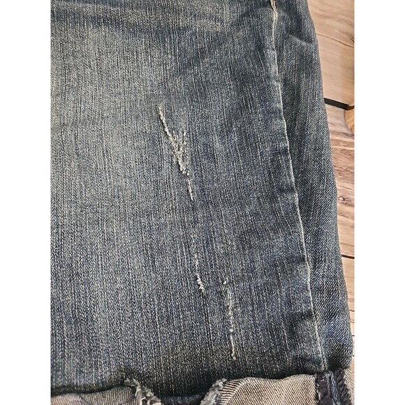 Vintage America Blues Denim Bermuda Shorts Distressed 16/33 Very Comfortable - Picture 8 of 8